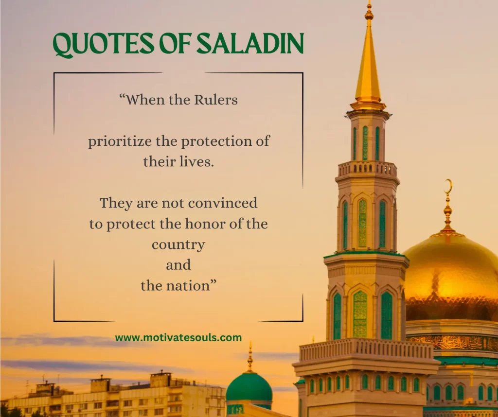 Famous Quotes Of Saladin - MotivateSouls.com