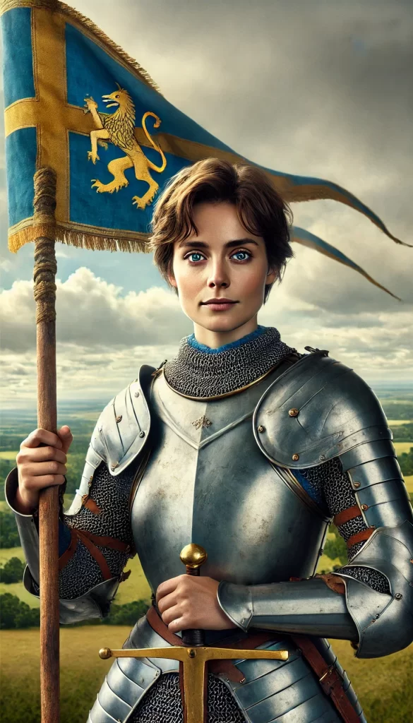 Joan of Arc in men armor